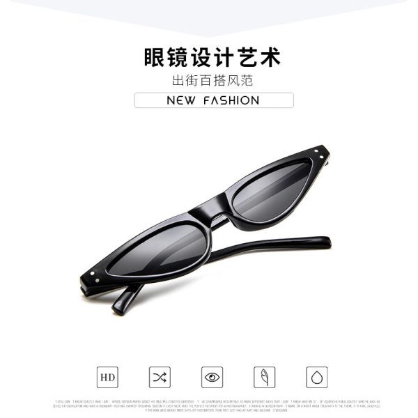 Retro Small Petals Drips Design Small Cat Eye Sunglasses Designer Sunnies Fun Glasses