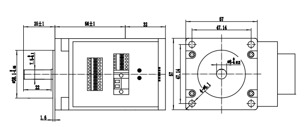 JSS57P1N Nema 23 1.2Nm Closed Loop Integrated Stepper Motor Robot Arm CNC Kit
