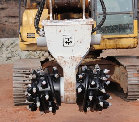 70 Kw Excavator Rotary Cutter , Drum Head Cutter For Carterpillar Excavator HDC18 HDCE18