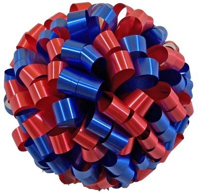 15“ large size wedding Pom Pom bow in thick PP or PET materials for decoration on a car