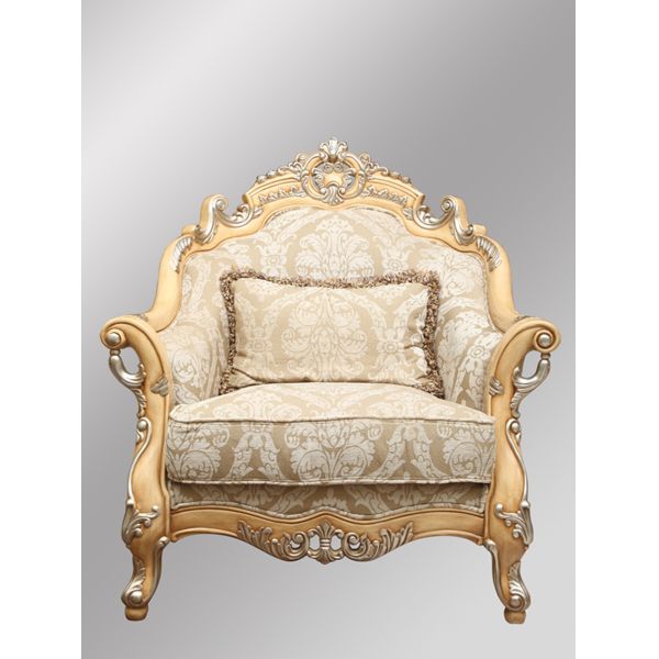 Champagne 4pcs Empire Royal Classical Sofa Set Vintage 3 Seater Sofa Suites