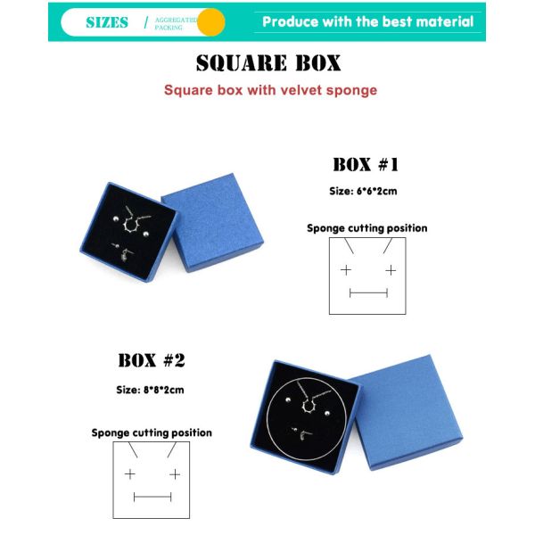 Custom Logo Cardboard Jewelry Gift Boxes Bulk Packaging With Foam Insert