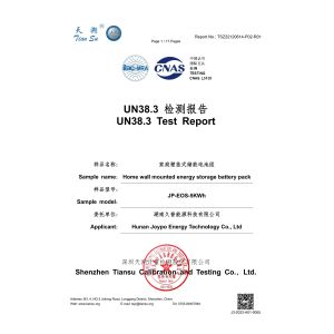 Hunan Joypo Energy Technology Co., Ltd. Certifications