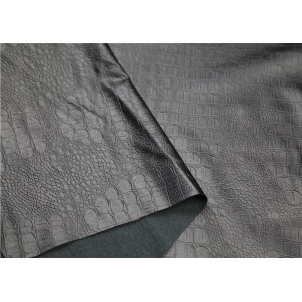 Garment Pvc Faux Leather , Pvc Leather Fabric Crocodile Embossed Design