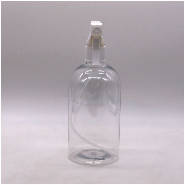 600mL 20OZ PET Spray Bottle Boston Round Plastic Customized Color Pump Trigger Spray Hand Sanitizer Bottle