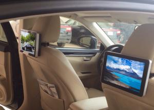 Quality 10.1 Inch HD Dual Core Taxi Digital Signage , Car Headrest Digital Advertising Screens for sale
