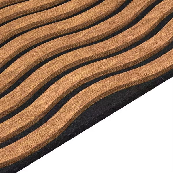Curved Wavy Wood Acoustic Panel Interior Decoration