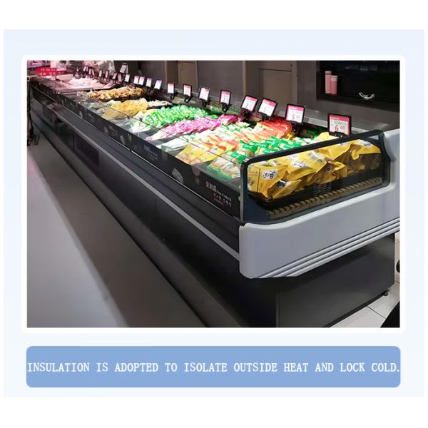 Commercial Deli Display Fridge , Freestanding Butchery Display Freezer For Meat Shop