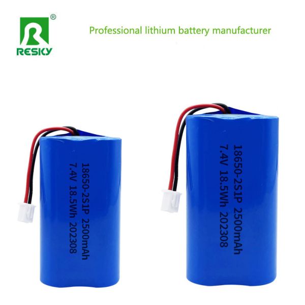 Lithium Ion Battery 18650 2s 7.4V 2500mAh 18.5wh Li-ion Rechargeable Batteries