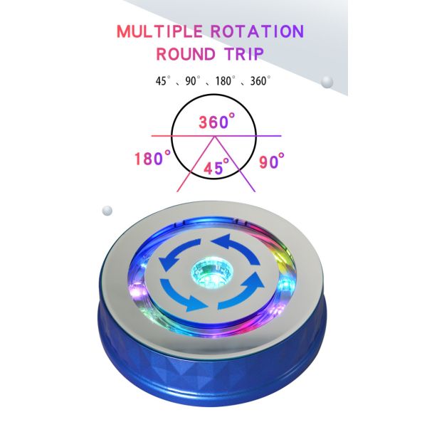 23cm Exquisite Rotating Led Display Stand 360 Degree Rotating Turntable Display Stand
