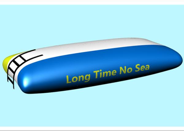Custom Sea Launcher Inflatable Water Jumping Pillow , Water Blob Floating