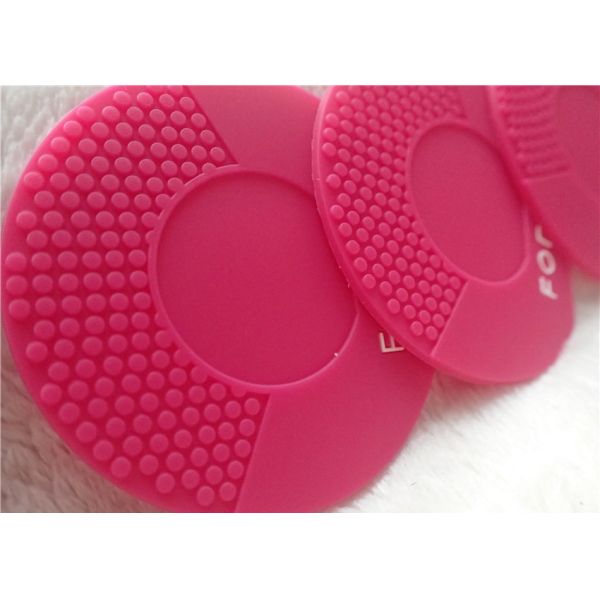 Rose Red Soft PVC Patches For Face Washing Instrument / Soft Silicone Patch