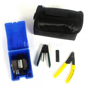 Quality 4-In-1 FTTH Fiber Optic Tool Kit With Fiber Optic Cleaver Stripper for sale