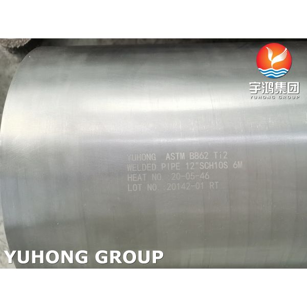 ASTM B862 Gr 2 Ti2 UNS R50400 Titanium Alloy Welded Pipe