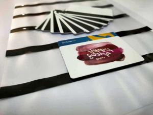 Quality Black Color Magnetic Stripes Coated Film Hi-Co Magnetic Stripe For PVC Card Lamination for sale