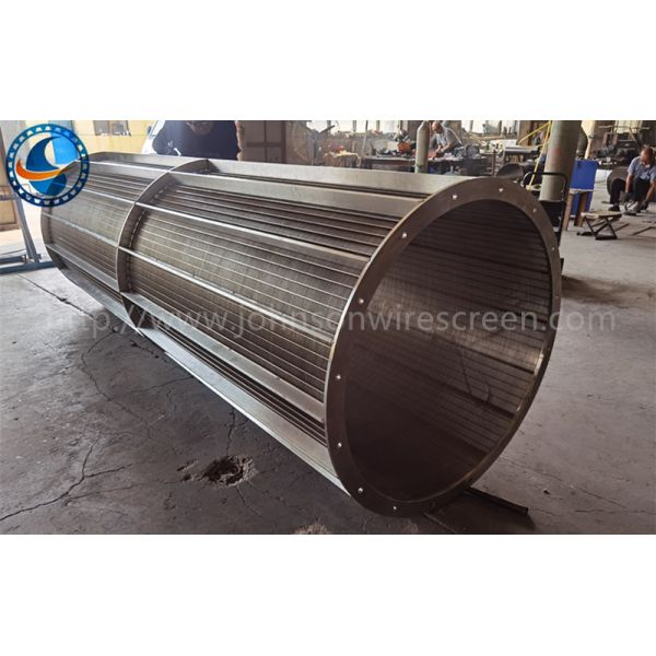 Ss 304 Wedge Wire Screen Tube Continuous Slot Rotating Drum Filter