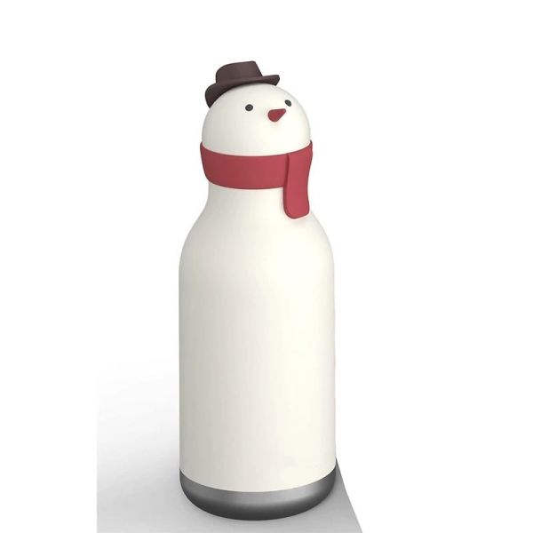 Cartoon Kids Bestie Bottle Insulated Stainless Steel Water Bottle With Detachable Soft Head Fun Drinking For Kids, Flexible Reusable Straw 16 Ounce