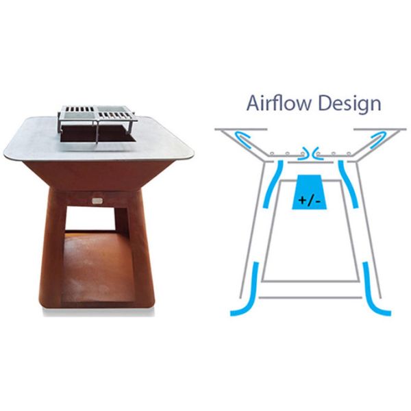 Outdoor Simple Custom Design Metal Heating Fire Pit Corten Steel BBQ Grill