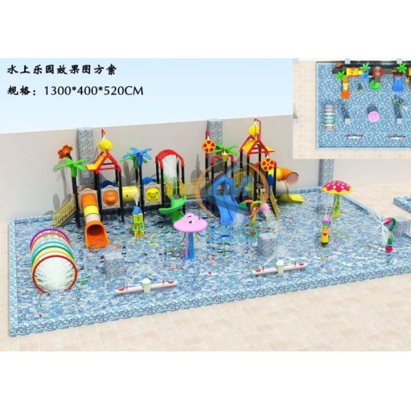 Kids Fun Water Park Layout Plan Entertained Public Attractive