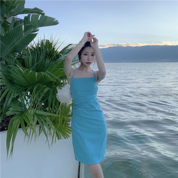 Sexy Blue Women's Beach Vacation Dresses