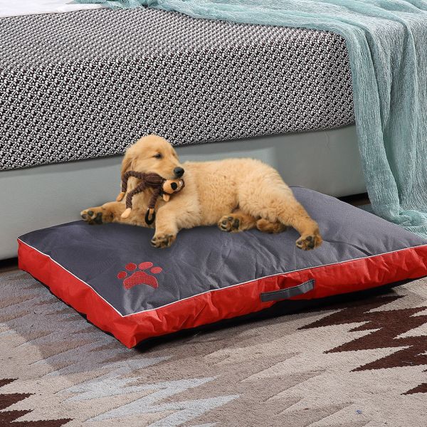 Non Slip Oxford Fabric Waterproof 70*45*6cm Dog Cushion Bed
