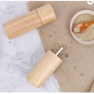 Household Spice Storage Containers Gadget Rubber Wood Pepper Grinder