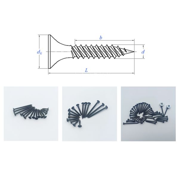 Cross Trumpet Head Double-threaded Drywall Screws With GB14210 Standard