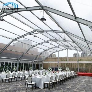 Quality Commercial Clear Roof Wedding Tent Polygon Arched Aluminum Alloy Frame for sale