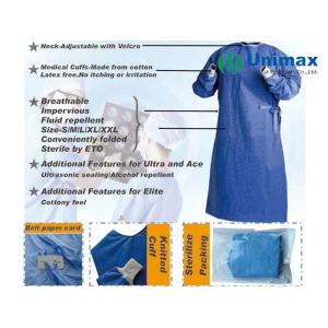 Quality EN13795 Disposable Surgeon Gown for sale