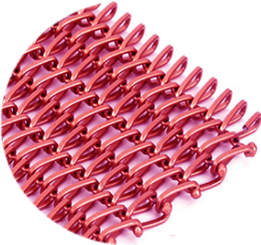 ChainLink Type Metal Mesh Drapery Of Baking Varnish Use Day Lighting Screening