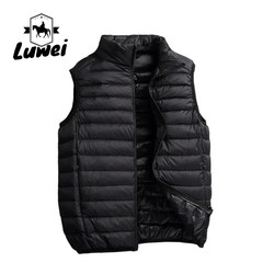 Fashion Utility Mens Bubble Vest Full Zipper Windbreaker Waistcoat