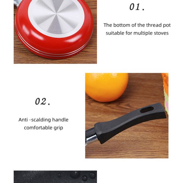 Factory Price Cookware 12/14/16 CM Multi-color Frypan Non Stick Mini Pans Eggs Cooking Pan Fry Pans With Bakelite Handle