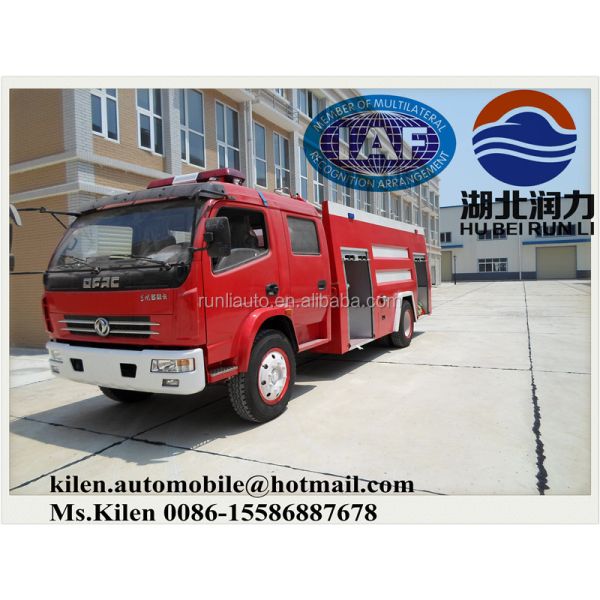 Double Cabin Fire Service Vehicle Euro 3 small fire truck Dongfeng 4x2