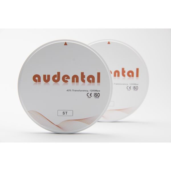 Audental ST/DST Zirconia Blocks for Full Arch Dental Restorations White Blank Disc Milling CAD/CAM Lab Material D shape 95mm
