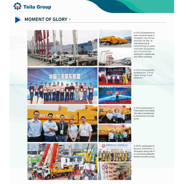 Customized Teila 26m Concrete Pump Truck Crawler Pump with 4 boom sections