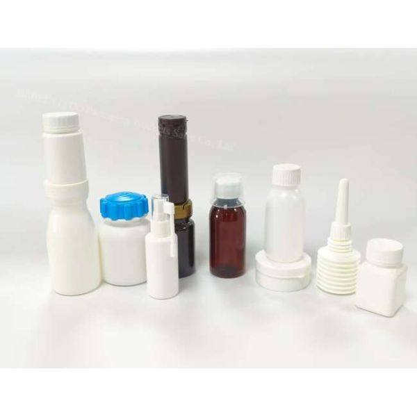 Cylinder Plastic Medicine Bottle 50ml 100ml With Measurement Markings