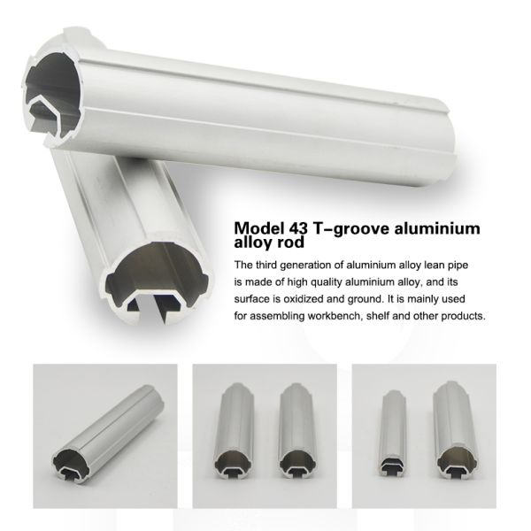 T - Groove Aluminium Alloy Wire Rod / Workshop Anti Static Pipe DY43-02A 6063