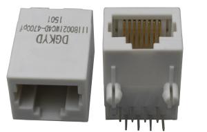 Quality DGKYD111B002IWC4D single port RJ45 connector, 100Mbps, integrated filtering, fully plastic, without light network socket for sale