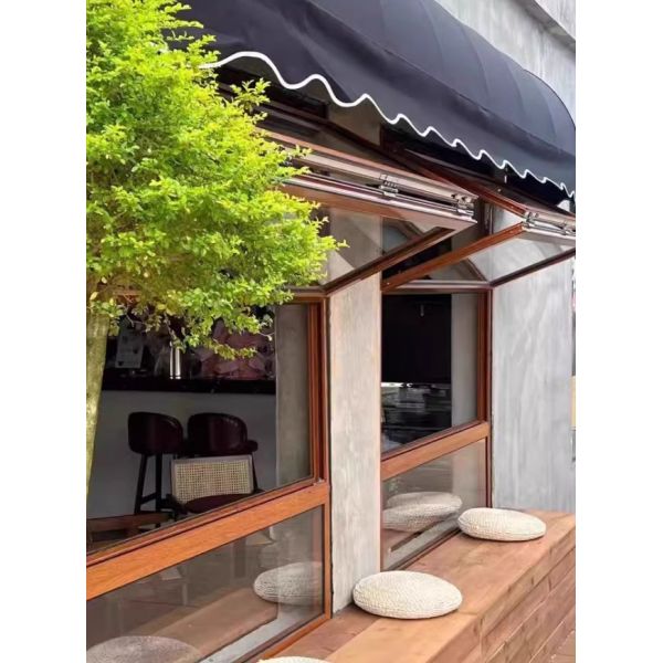 Aluminium Folding Window Organ Horizontal Folding Window Tempered Glass Sliding Folding Window