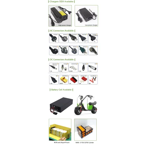 LiFePO4 60V 72V Waterproof Deep Cycle LiFePO4 Cell 60ah 100ah Li-ion Battery for Electric Motorcycle