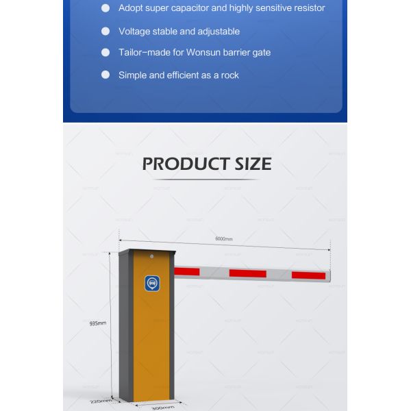 Automatic Parking Toll Barrier Gate 150W DC Brushless Motor IP44