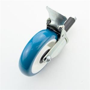 Quality Plunger 24H PU Caster Wheels 5 Inch Heavy Duty Swivel Casters For Shopping Cart for sale
