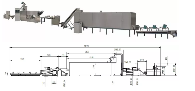 Automatic Bugles Doritos Production Line 100 - 200kg/H