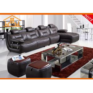 modern italian cheap black tufted microfiber leather sleeper reclining sectional