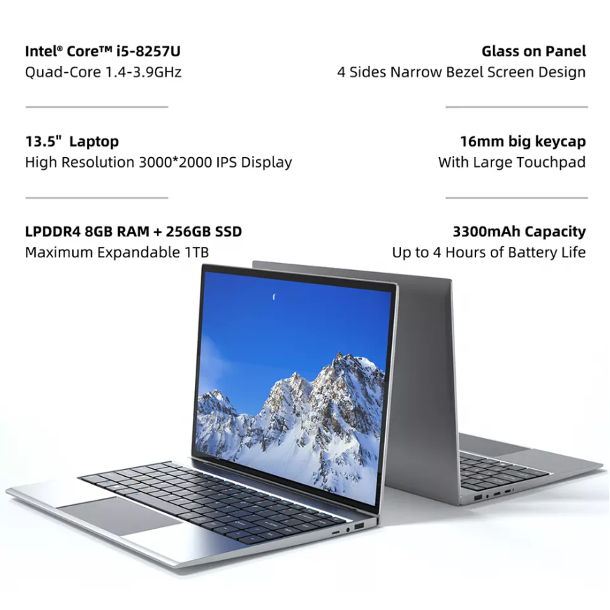 3K 13.5 Inch Yoga Touch Screen Laptop Intel I5-8259U For Gaming