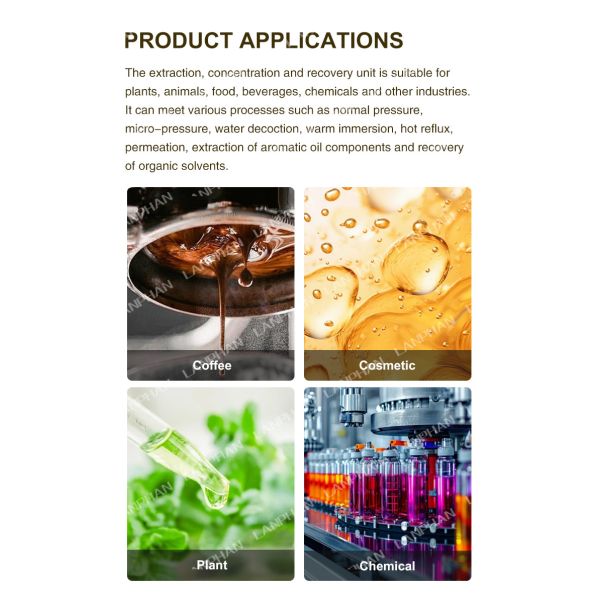 50L Vacuum Vertical Concentration And Extraction Tank Fragrance Stills Extractor Equipment