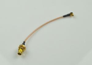 Quality SMA Female To MMCX  Male Right Angle RF Cable Assembly RG 178 Cable for sale