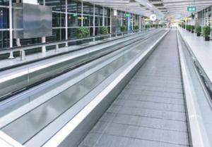 Quality VVVF Drive Airport Moving Walkway 11 Degree Passenger Escalator for sale