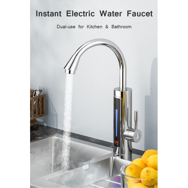 ABS Electric Hand Wash Tap SS304 Electric Kitchen Water Heater Tap 2-3L/Min