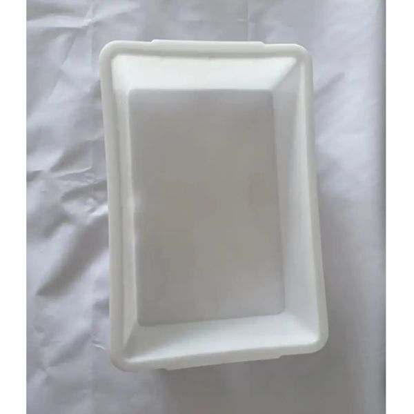 Plastic Rectangular White Supermarket Kitchen Ice Tray Food Square Basin Barbecue Storage Box